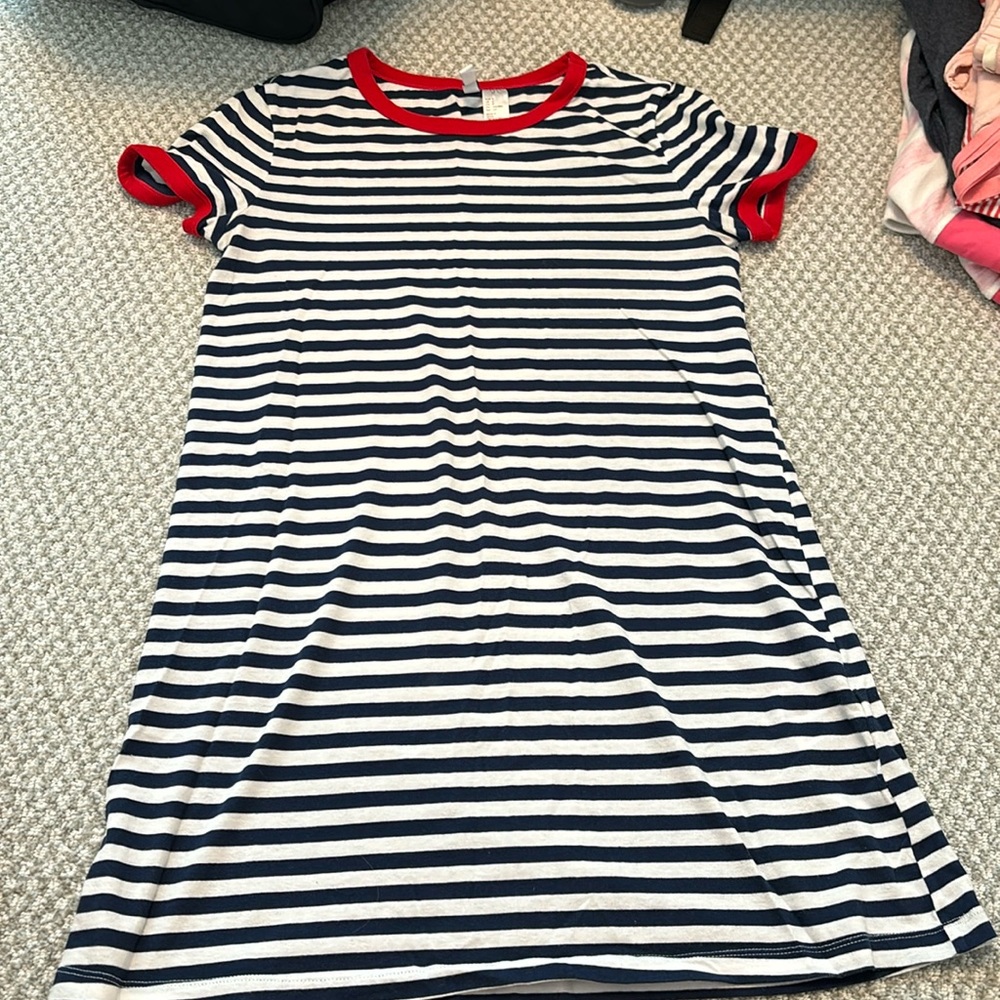 H&M Navy/White Striped Mini Dress — SIZE SMALL!